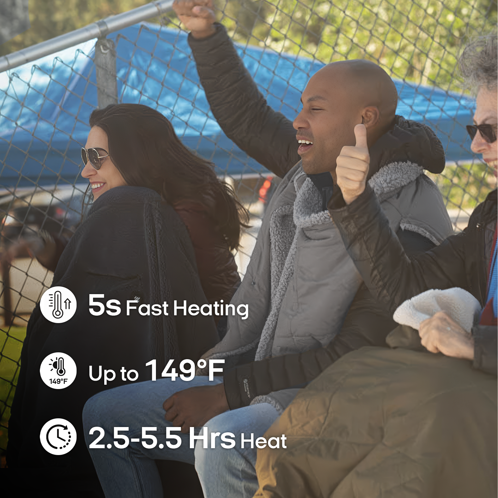 2-in-1 Cordless Wearable Heated Blanket