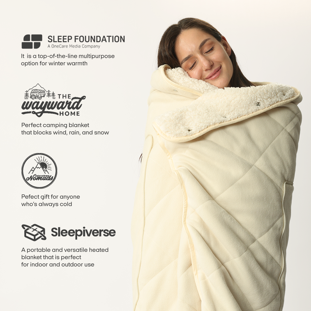 3-in-1 Battery Powered Heated Blanket