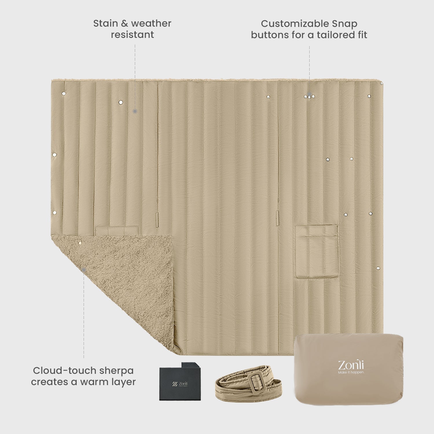 2-in-1 Cordless Wearable Heated Blanket （Waist Belt Edition）