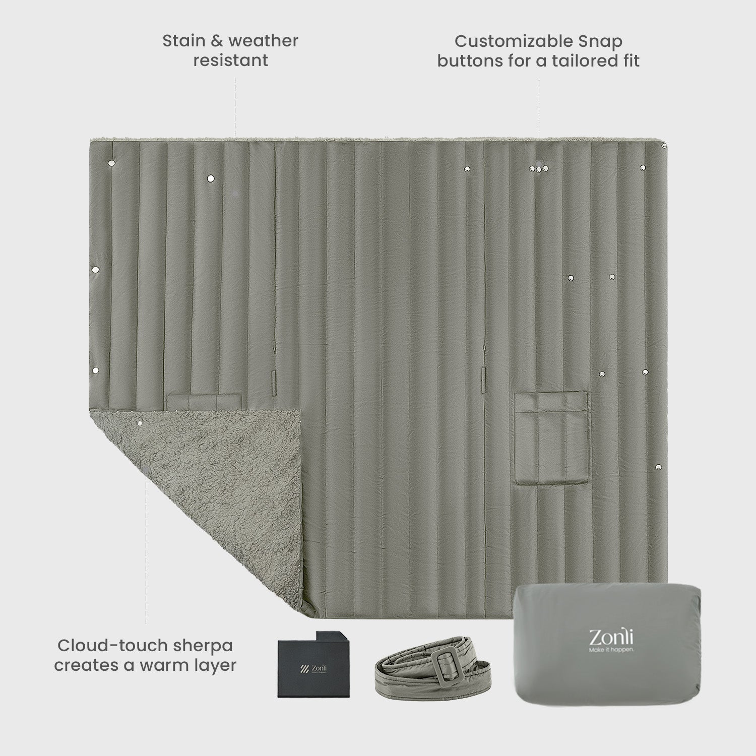 2-in-1 Cordless Wearable Heated Blanket （Waist Belt Edition）