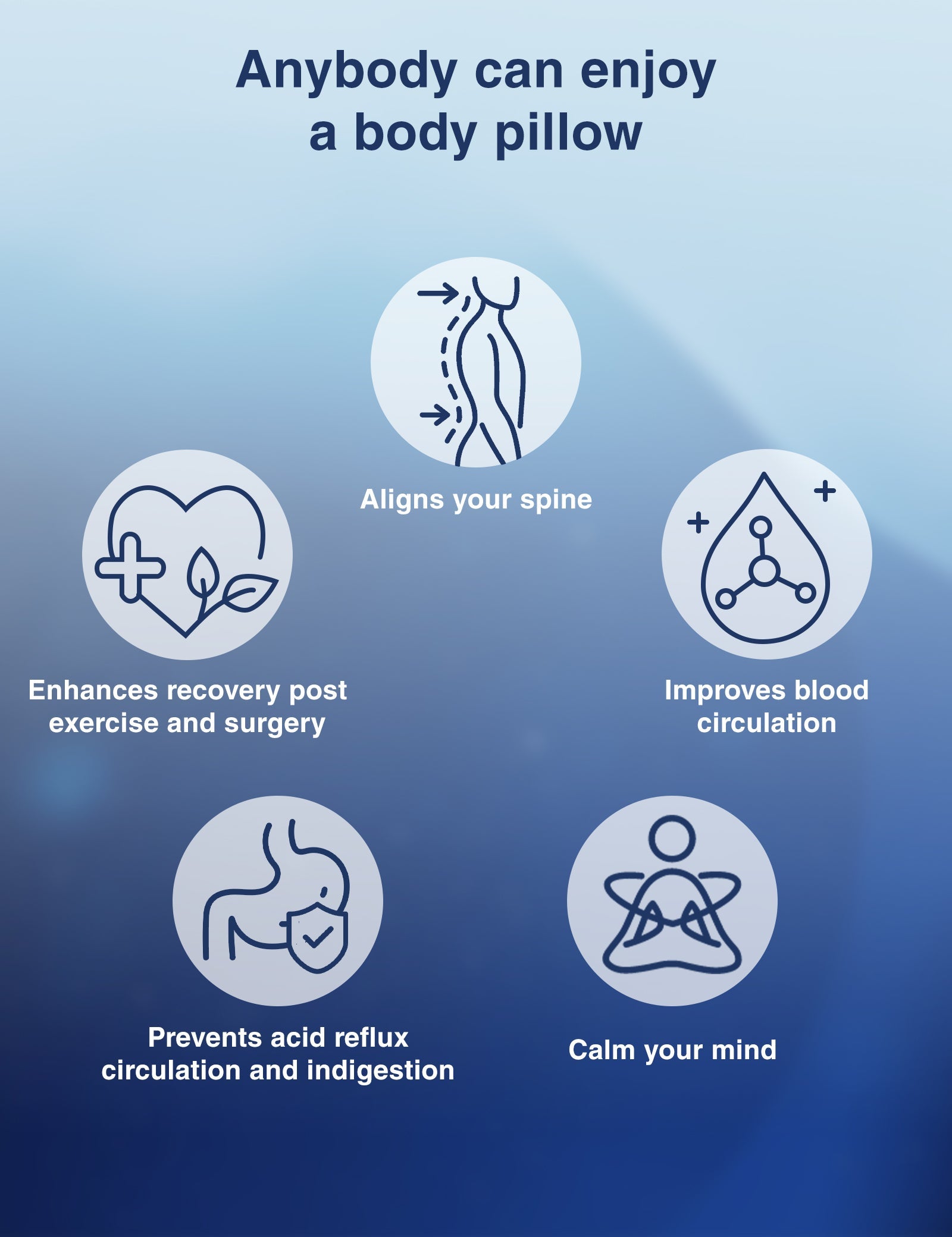 PostureAlign Basic Body Pillow