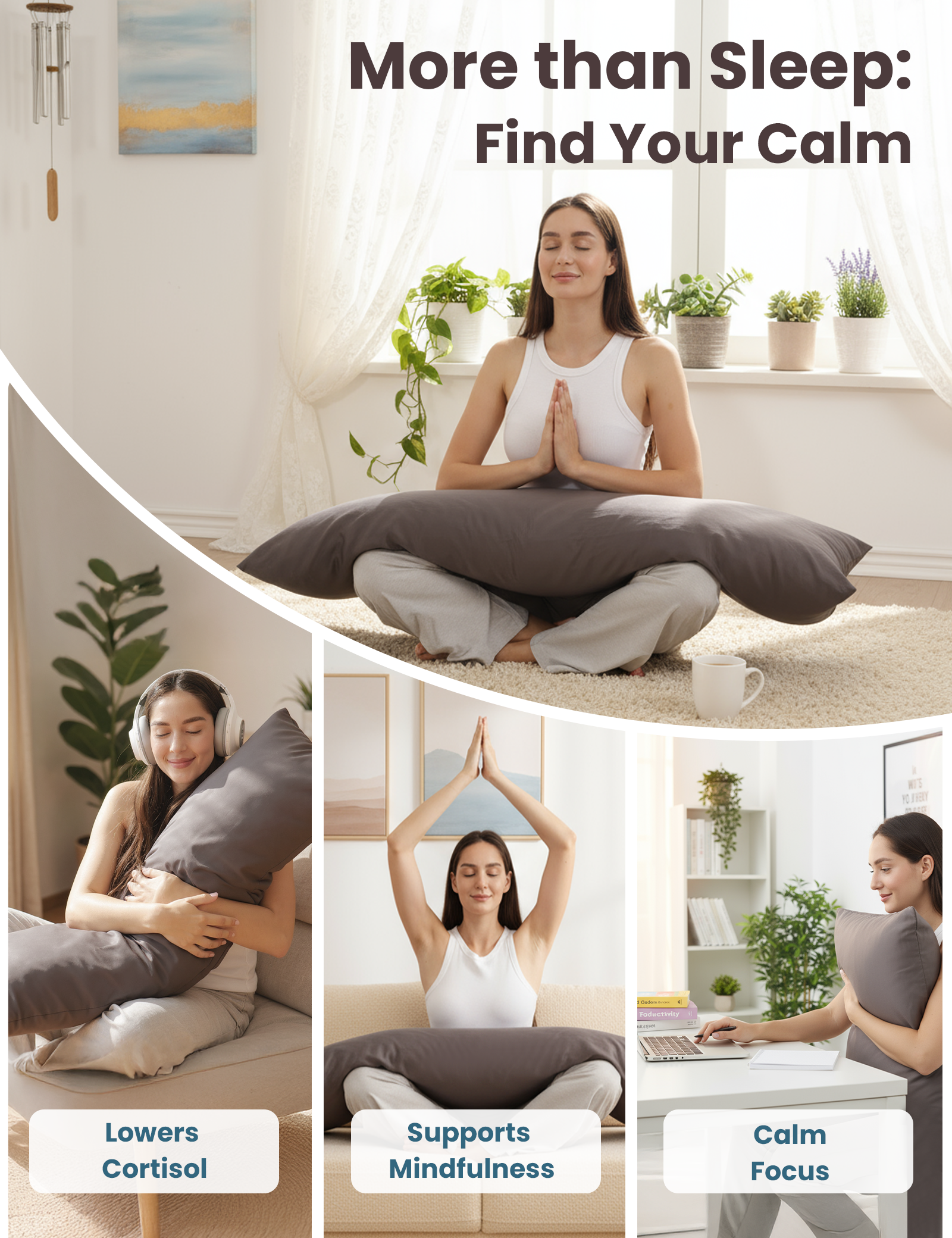 Bamboo Calm Weighted Body Pillow
