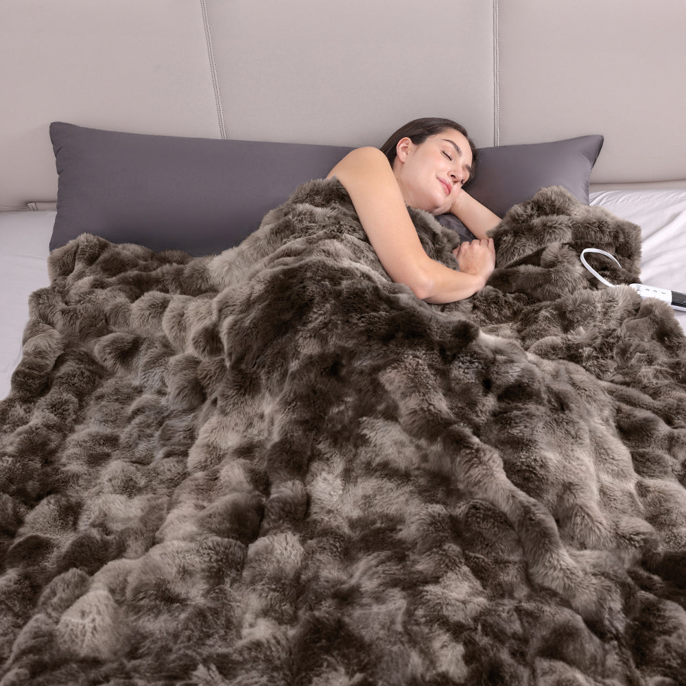 Fuzzy Calming Heated Weighted Blanket