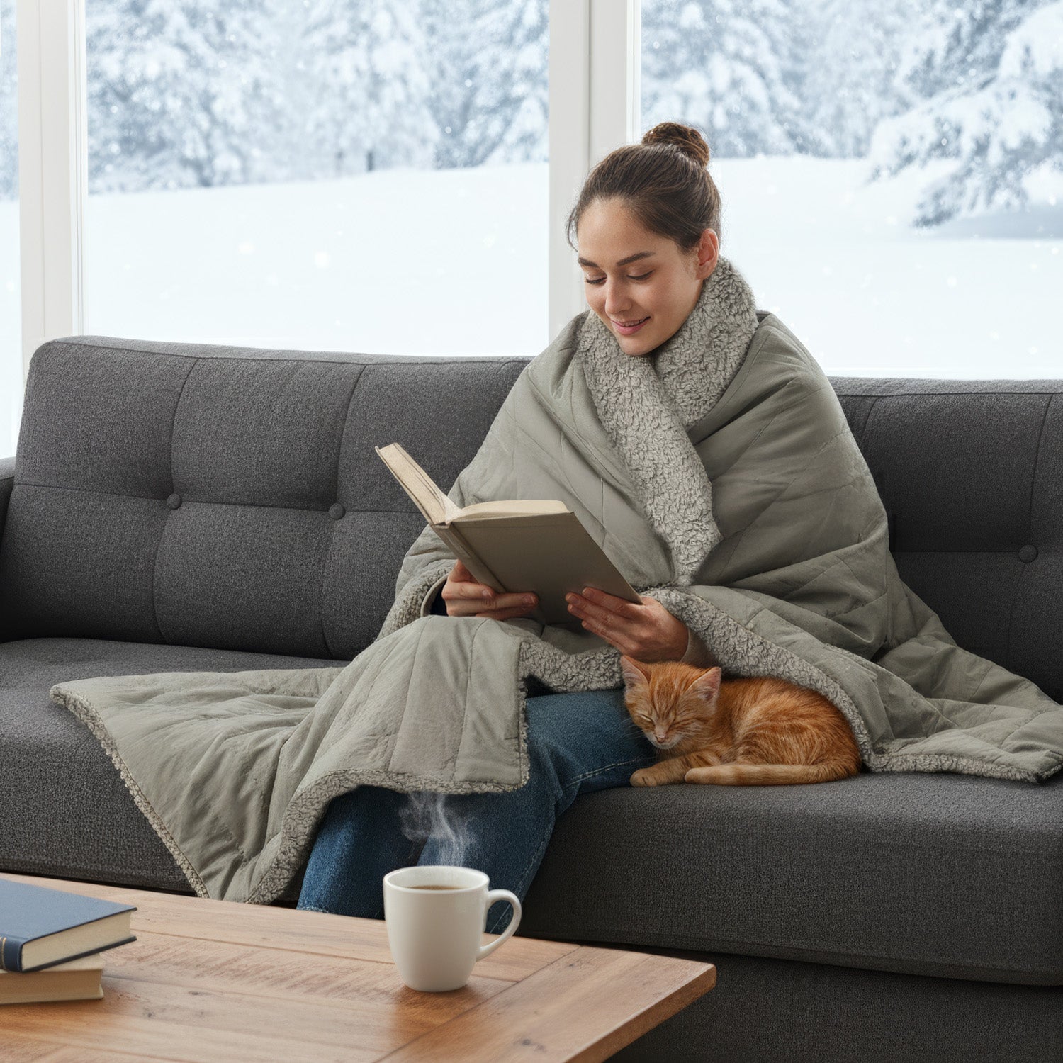 2-in-1 Cordless Wearable Heated Blanket （Waist Belt Edition）